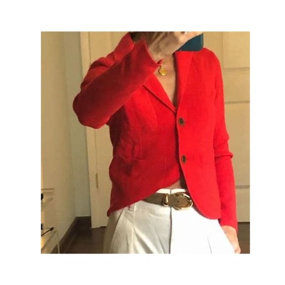 J CREW - Wool red knitted jacket - Picture 3 of 10